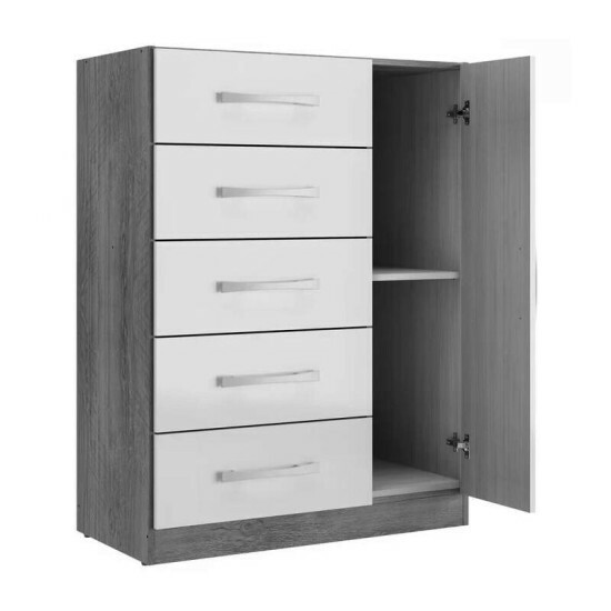 Cmoda Corais 5 Gavetas 1 Porta Larg. 0.68m Cinamomo Rodial Mveis