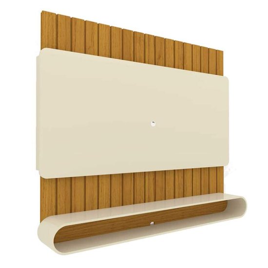 Home 1,85m Prime Naturale/Off com Detalhe Ripado para TV at� 75\" - Gelius