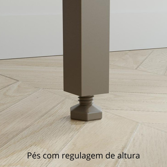 Arm�rio de Cozinha 2,18m Ac�cia Cinamomo/Off - Sall�to