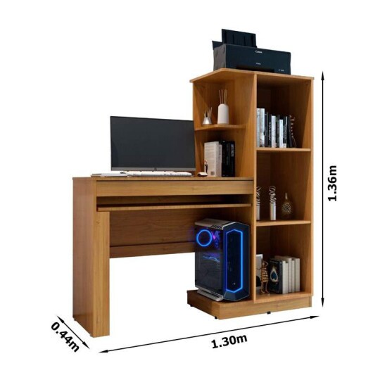 Escrivaninha Office Cinamomo/Off White Valdem�veis