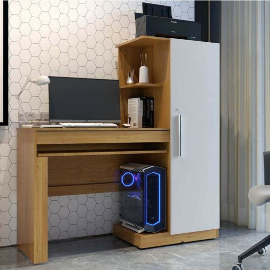 Escrivaninha Office Cinamomo/Off White Valdem�veis