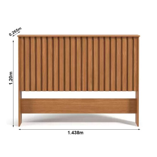 Cabeceira Casal Detroit Ripada Larg. 1.40m Nature Tebarrot