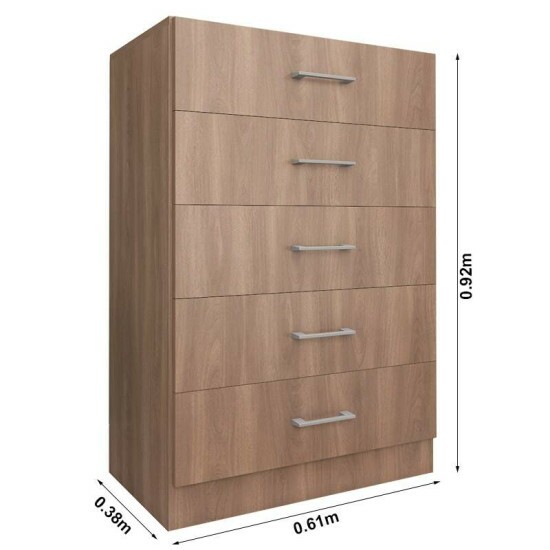 C�moda Aruba CO800 Manchester 5 Gavetas Larg. 0.61m - Fellicci