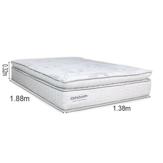 Colcho Casal New Freedom 138x188x32 Molas Ensacadas Pocket Espuma Viscoelstica D33 - Ortobom | Suporta at 300kg