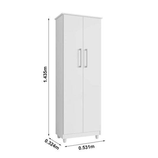 Arm�rio Multiuso Nina Branco Larg. 0.53m - Rud Rack