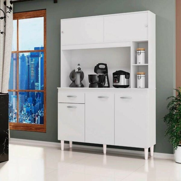 Kit Duda 1.20m 5 Portas Branco Poquema