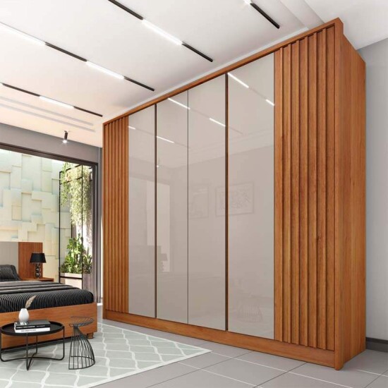 SPRING VALLEY ブラウン Barcelona (G-JSM05) Roupeiro Casal Barcelona 6 Portas | Elegância e Amplo Espaço - Rufer