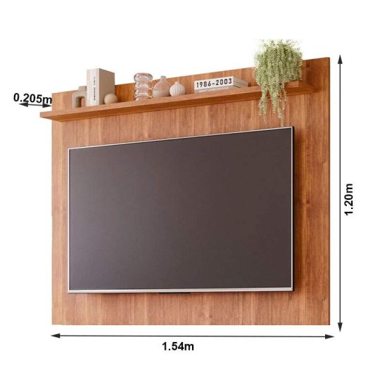 Painel 1,54m Volpi Cinamomo 100% MDF para TV at� 55\" - Perm�bili
