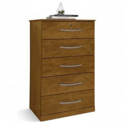 Cmoda 5 Gavetas Vane 013 Larg. 0.60m Cinamomo JL Mveis.