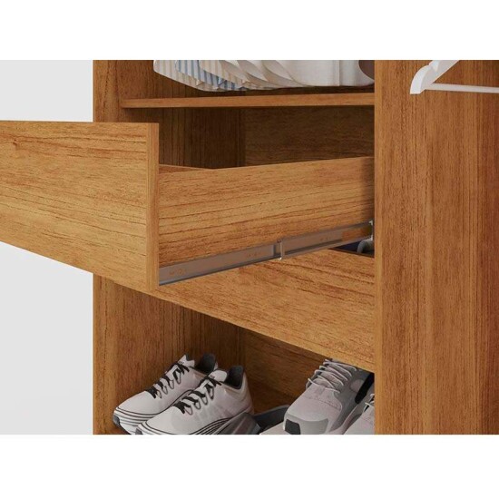 Guarda-roupa Casal Coliseu Cinamomo/Off 6 Portas 4 Gavetas Larg. 2.20m - Sallto