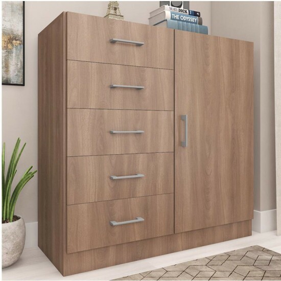 C�moda 5 Gavetas e 1 Porta Miami Manchester CO801 - Fellicci