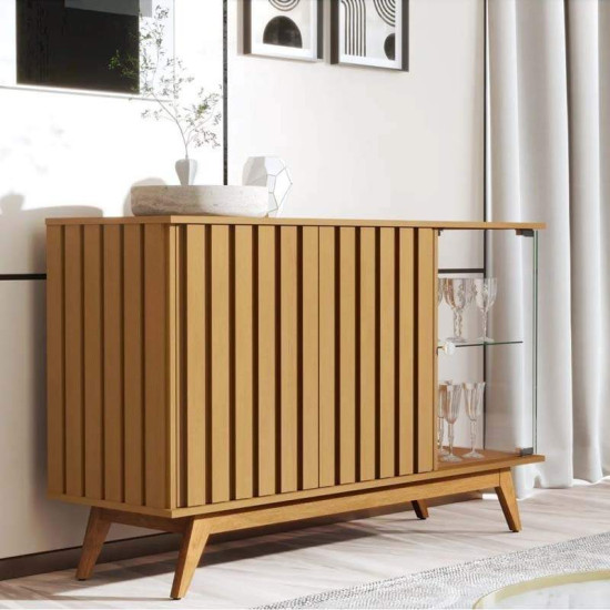 Buffet A�ai Luxo Ripado com 3 Portas larg. 1.36m Nature JB Bechara