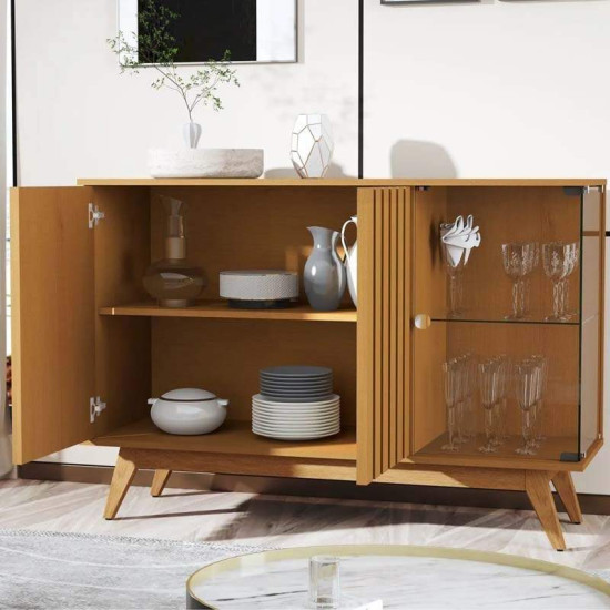 Buffet A�ai Luxo Ripado com 3 Portas larg. 1.36m Nature JB Bechara