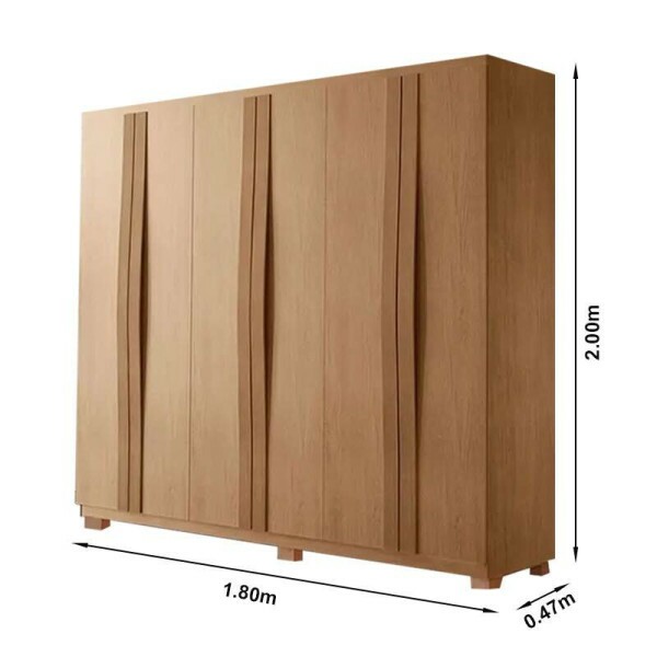 Roupeiro Grcia Nature 6 Portas C/ Ps 100% MDF Larg. 1.80m - Rufato