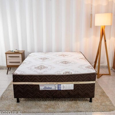 Cama Box Casal Livina 138x188x58 Molas Ensacadas - Orthoside