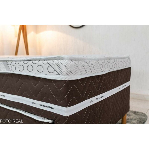 Cama Box Solteiro Livina Molas Ensacadas + Cama Auxiliar Orthoside