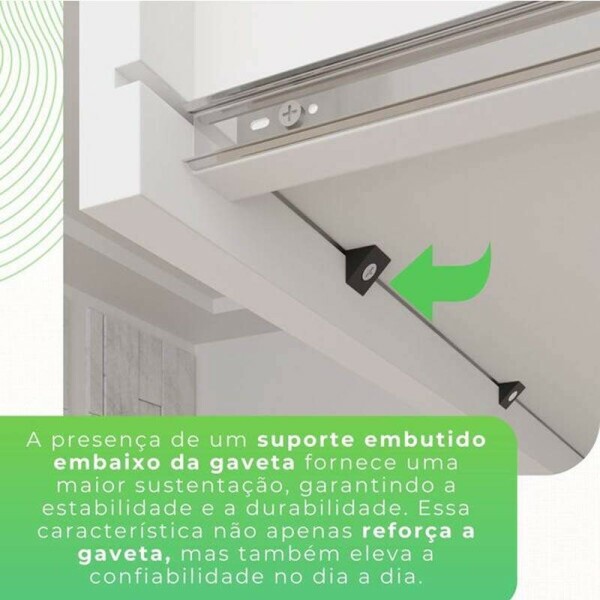 Roupeiro Solteiro Estrela Branco 6 Portas 2 Gavetas C/Ps Larg. 1.50m - Sallto