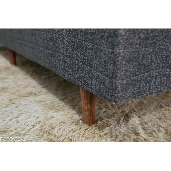 Box Madrid Cinza + Colcho Casal Madrid Euro Molas Ensacadas 138x188x70 Umaflex