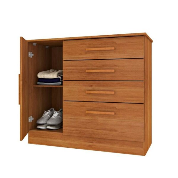 Cmoda Chicago Cinamomo 4 Gavetas e 1 Porta Larg. 1.04m - Tcil