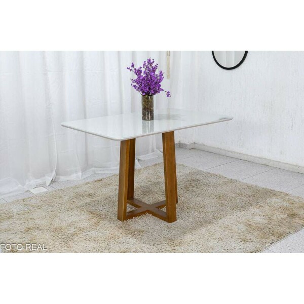 Mesa de Jantar Pedro Mel Vidro Off 12080 4 Cadeiras Lisboa Veludo Terracota 513 Madeira Macia Entregue Montada - Art Assento