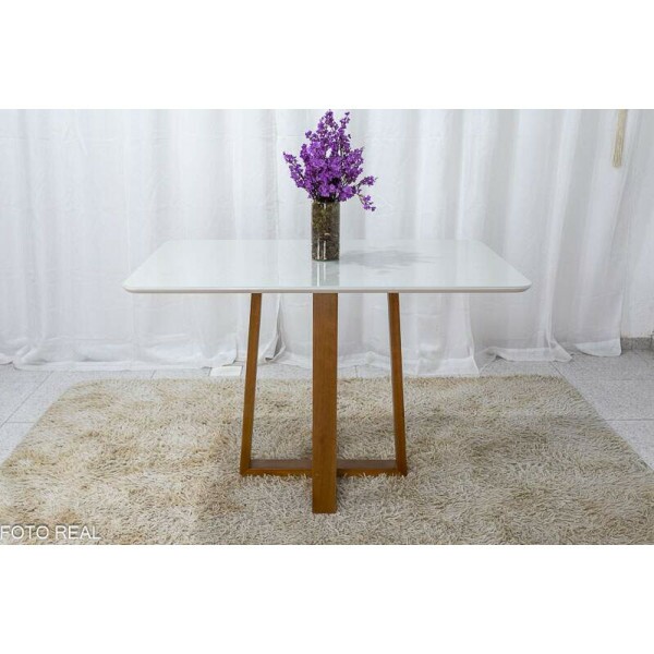 Mesa de Jantar Pedro Mel Vidro Off 12080 4 Cadeiras Lisboa Veludo Terracota 513 Madeira Macia Entregue Montada - Art Assento