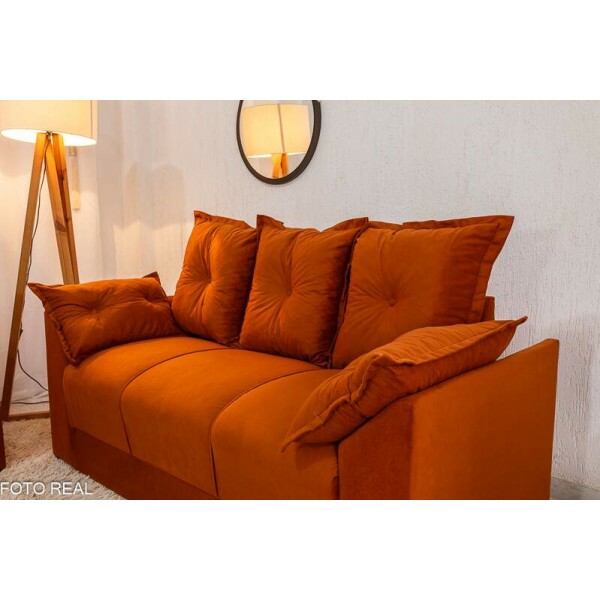 Sof 3 e 2 lugares Petra Veludinho Terracota 604
