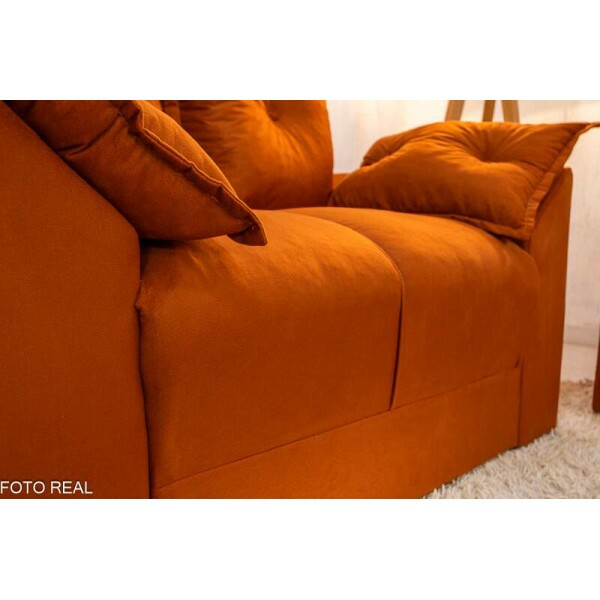 Sof 3 e 2 lugares Petra Veludinho Terracota 604