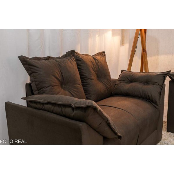 Sof 3 e 2 lugares Petra Veludinho Marrom 603