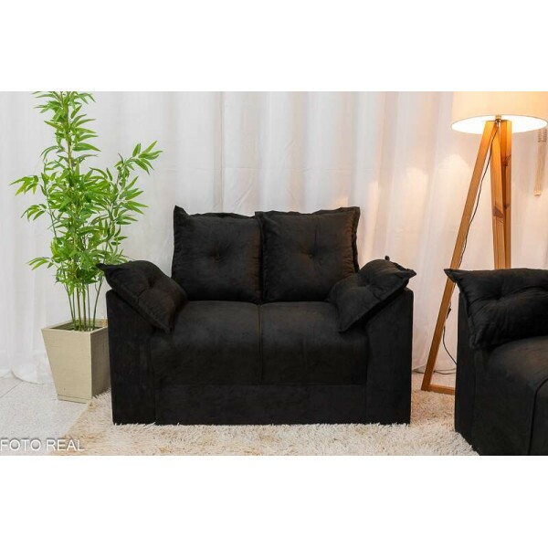 Sof 3 e 2 lugares Petra Veludinho Preto 601