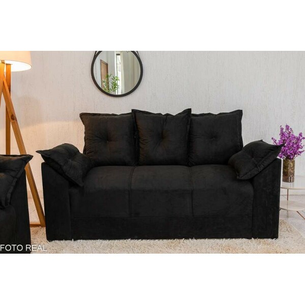 Sof 3 e 2 lugares Petra Veludinho Preto 601