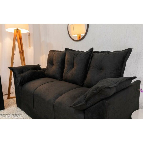 Sof 3 e 2 lugares Petra Veludinho Preto 601