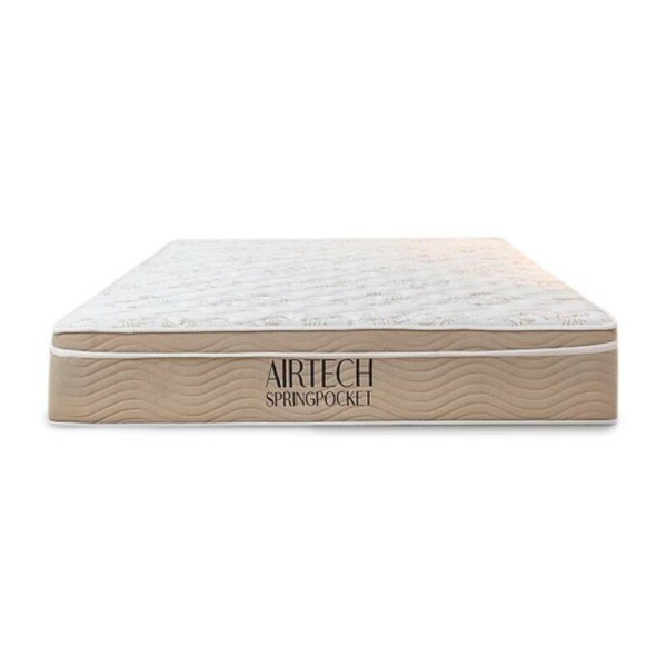 Box Queen Madrid Euro Preto + Colcho Queen Airtech Springpocket 158x198x62 Ortobom