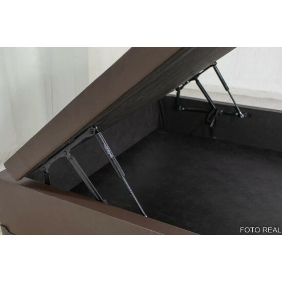 Box Ba Casal Eli Korino Marrom Blindado + Colcho Casal Classic Marrom Molas Superlastic 138x188x64 Anjos | Suporta at 260kg