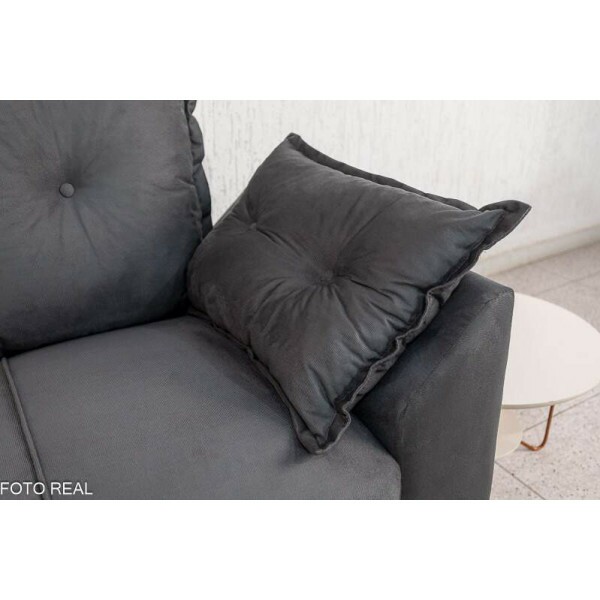 Sof 3 e 2 lugares Petra Veludinho Cinza 605
