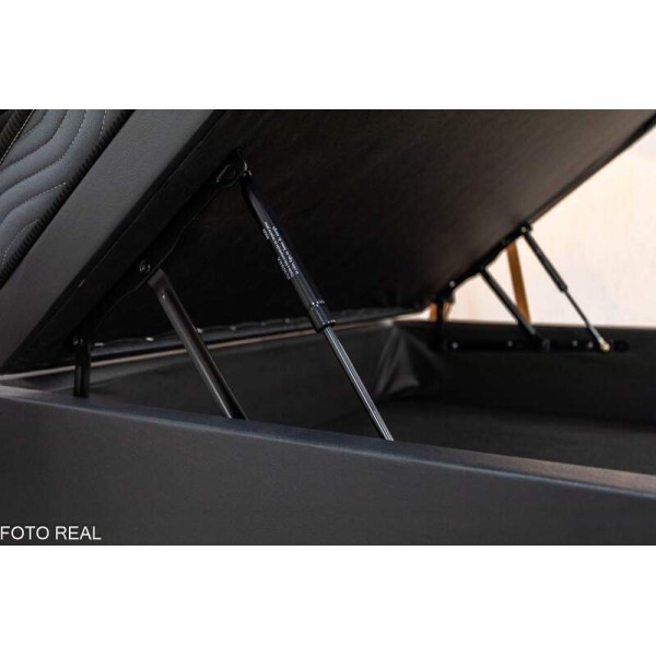 Box Ba Casal Eli Korino Preto Blindado + Colcho Casal Ortopdico EPS Iso Dupla Face D-33 138x188x62 Ortobom | Suporta at 260kg