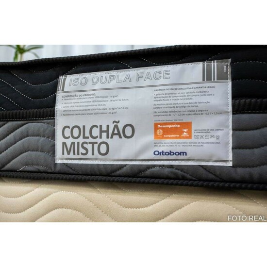 Colcho Casal Ortopdico EPS Iso Dupla Face D-33 138x188x20 - Ortobom | Suporta at 260kg