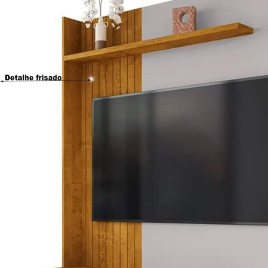 Home 1,36m Corumbau Nature/Off com Detalhe Frisado para TV at� 55\" - Bechara