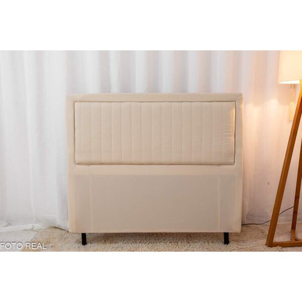 Cabeceira Casal Cintia Veludo Bege Larg. 1.40m
