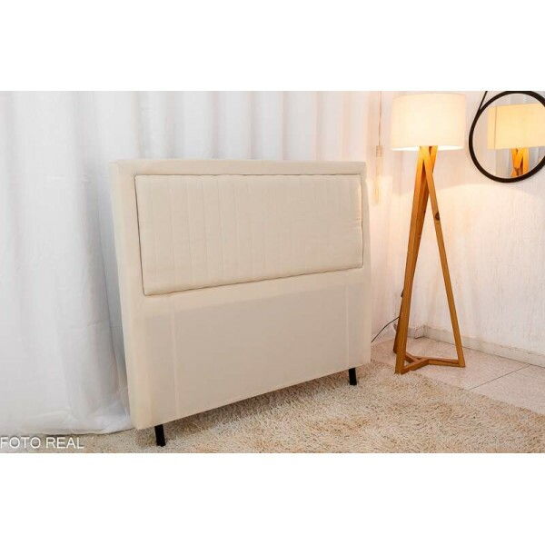 Cabeceira Casal Cintia Veludo Bege Larg. 1.40m