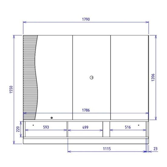 Home Suspenso 1,79m Egeu Freij�/Off para TV at� 65\" - Colibri