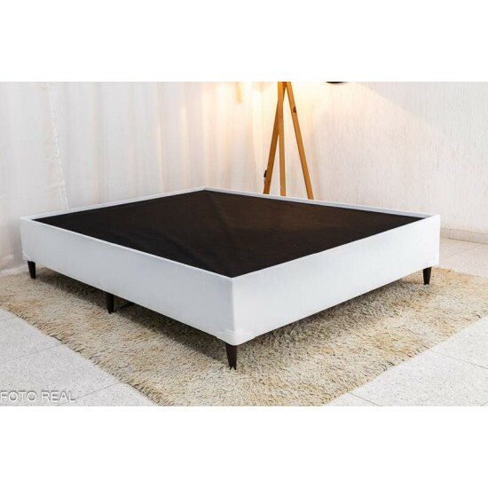 Base Box Casal Zeus 142x190x38 Korino Branco SE - Distribuidora de