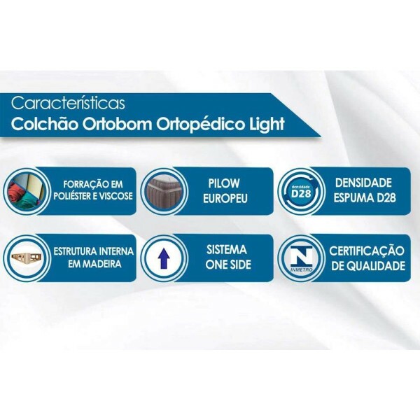 Box Casal Bipartida Sued Marrom N. Sonho + Colcho Casal Ortopdico Light 138x188x25 - Ortobom