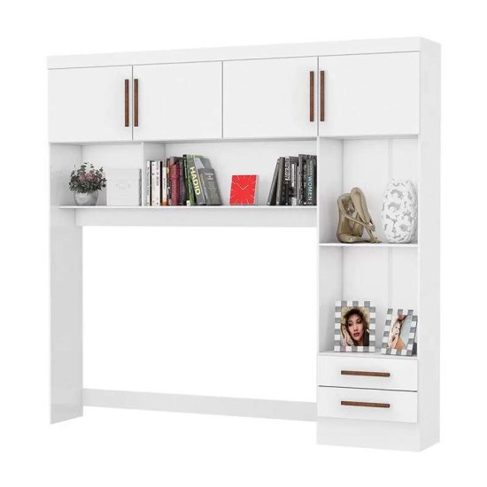 Modulado 2,04m Branco 4 Portas 2 Gavetas - Carioca