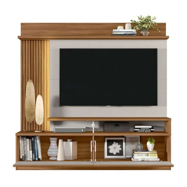 Home NT 1295 Larg. 1.83m Freij/Off C/ Detalhe Ripado para TV at 60\\\" - Notvel
