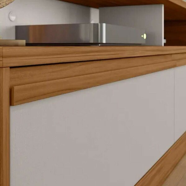 Home NT 1295 Larg. 1.83m Freij/Off C/ Detalhe Ripado para TV at 60\\\" - Notvel