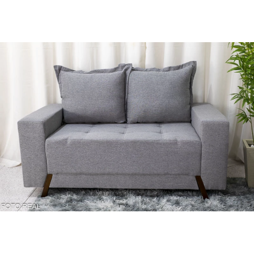 Sof 2 lugares 8100 1.55m Linho Cinza 27
