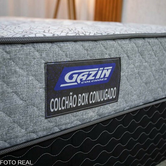 Unibox Casal Supreme Natural D28 138x188x53 Cinza - Gazin | Suporta at 320kg