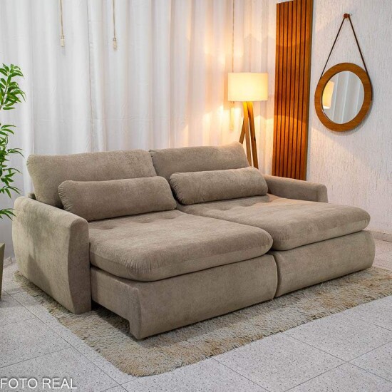 Sof Retrtil Amaranto Premium 2.30m Bege 06 - Sem Caixa