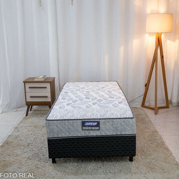 UniBox Solteiro Supreme Natural D28 88x188x53 Cinza - Gazin