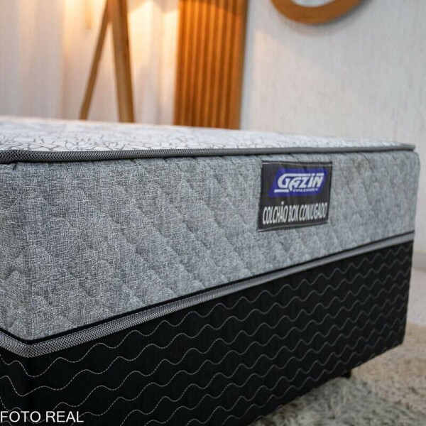 UniBox Solteiro Supreme Natural D28 88x188x53 Cinza - Gazin